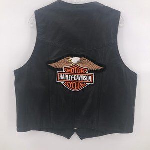 Like New Vintage UNIK black Harley vest